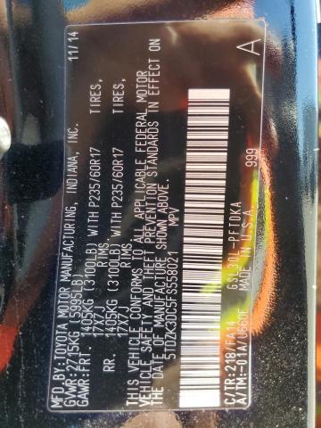 5TDZK3DC5FS558021 Toyota SIENNA