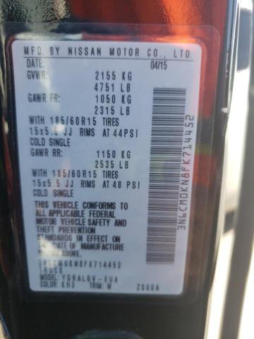 3N6CM0KN8FK714452 Nissan NV200 2.5S