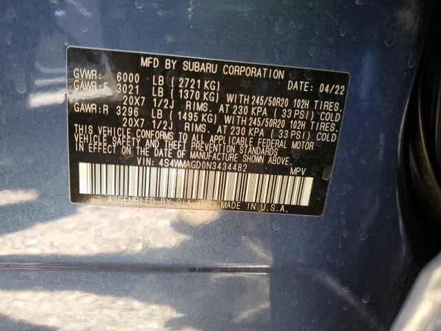 4S4WMAGD0N3434482 Subaru Ascent Onyx Edition