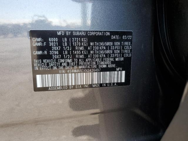4S4WMARDXN3426497 Subaru Ascent Touring