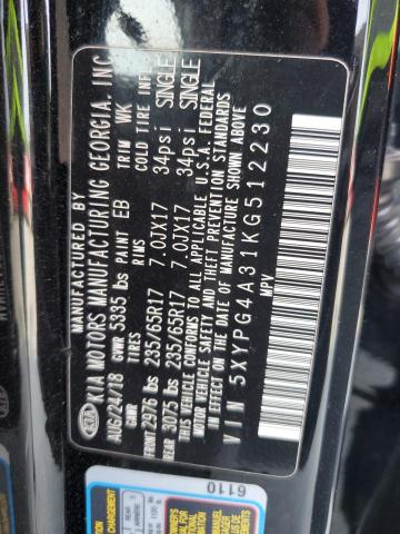 5XYPG4A31KG512230 KIA SORENTO L