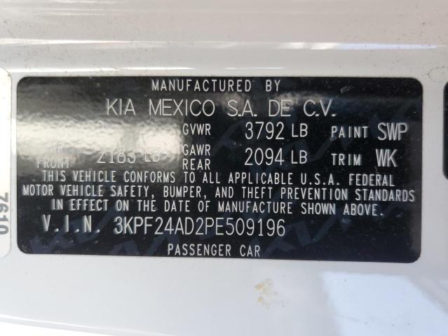 3KPF24AD2PE509196 KIA FORTE LX