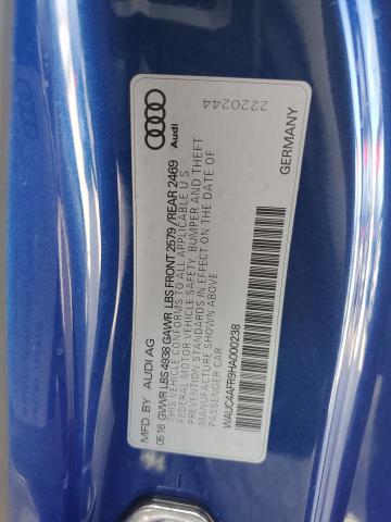 2017 AUDI S5 WAUC4AFR9HA000238