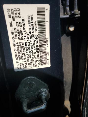 2008 Honda Cr-V Ex VIN: 5J6RE48588L040640 Lot: 61880024