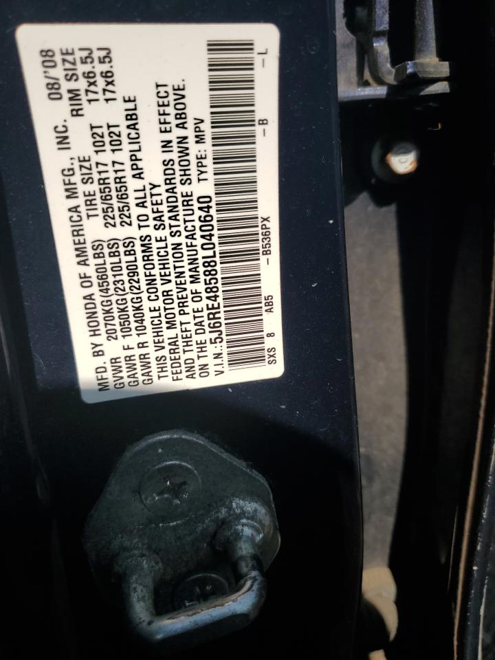 5J6RE48588L040640 2008 Honda Cr-V Ex