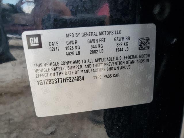2017 Chevrolet Malibu Ls VIN: 1G1ZB5ST7HF224034 Lot: 61455094