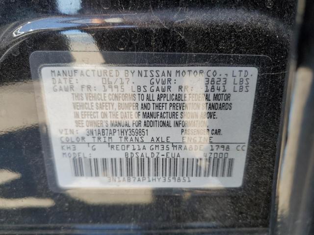 VIN 3N1AB7AP1HY359851 2017 Nissan Sentra, S no.12