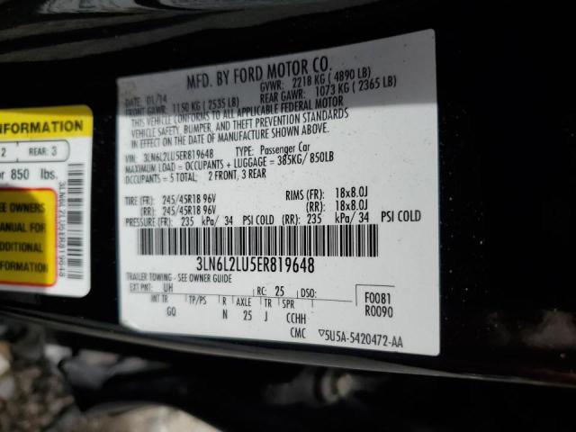 2014 Lincoln Mkz Hybrid VIN: 3LN6L2LU5ER819648 Lot: 61931824