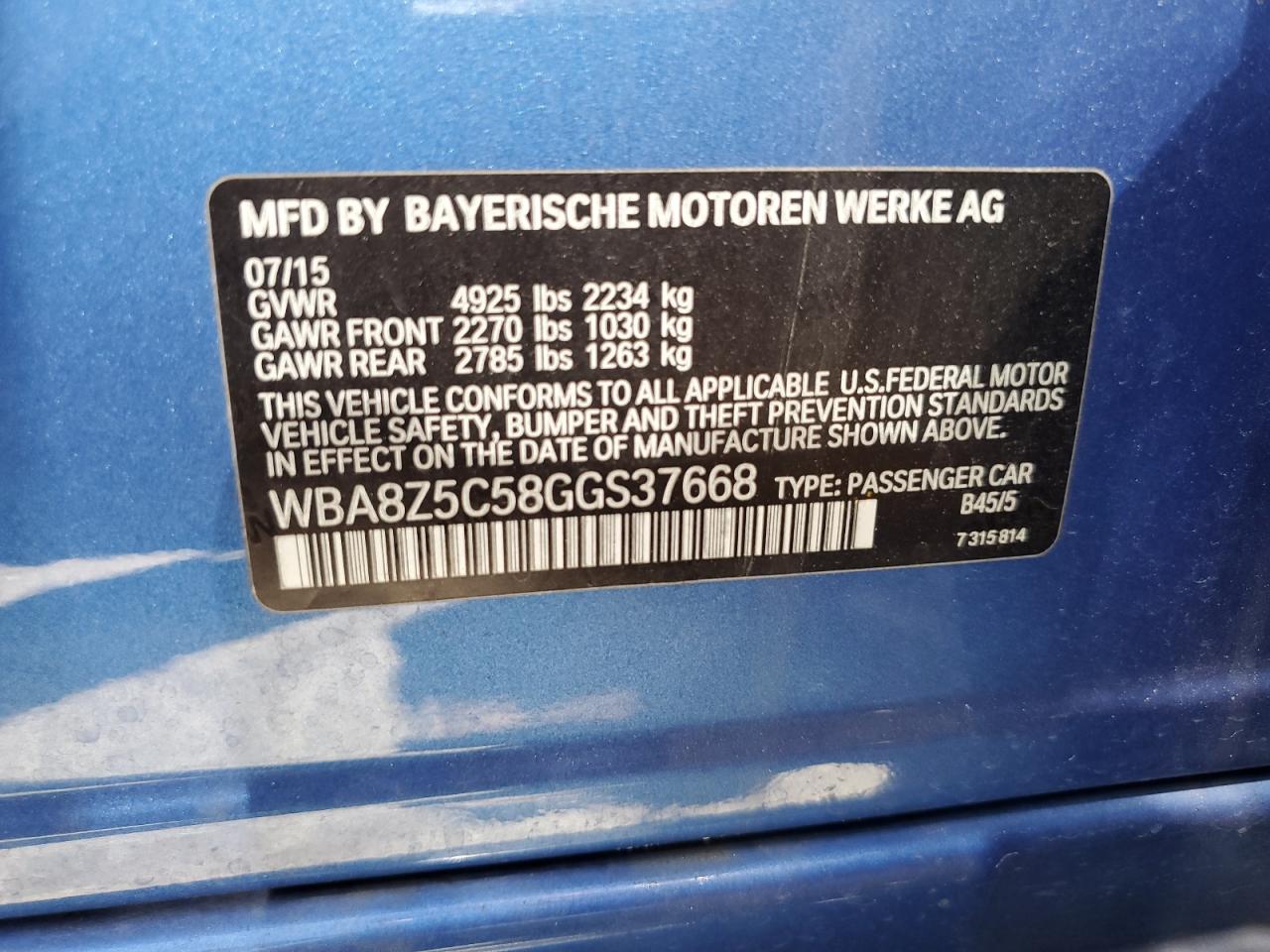 WBA8Z5C58GGS37668 2016 BMW 328 Xigt Sulev