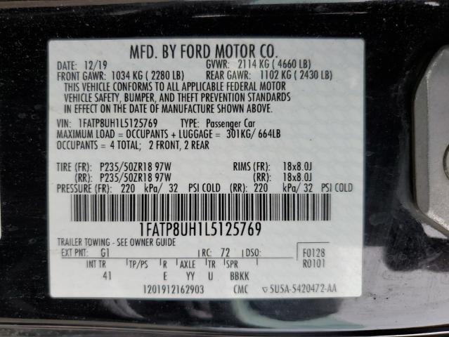 2020 FORD MUSTANG - 1FATP8UH1L5125769
