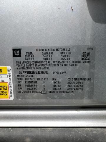2016 BUICK ENCLAVE 5GAKVBKD8GJ276003