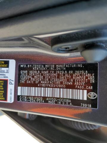 VIN 4T1BD1FK0EU129055 2014 Toyota Camry, Hybrid no.12