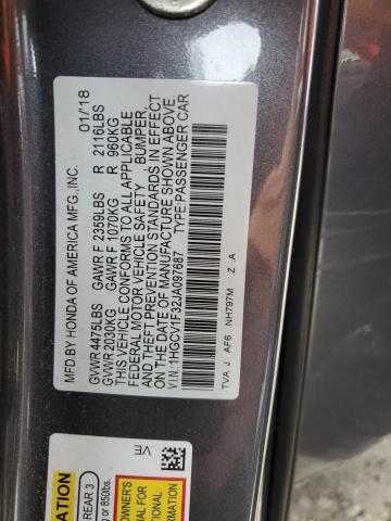 2018 HONDA ACCORD SPO - 1HGCV1F32JA097687