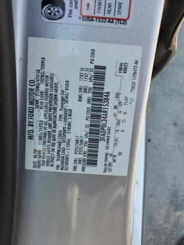 2010 Ford Fusion Hybrid VIN: 3FADP0L34AR153846 Lot: 61739854