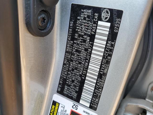 4T1B11HK4JU118771 2018 TOYOTA CAMRY - Image 12