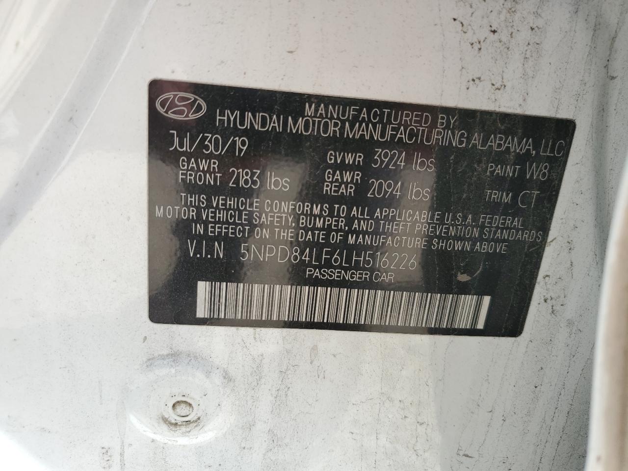 Lot #2898234400 2020 HYUNDAI ELANTRA SE