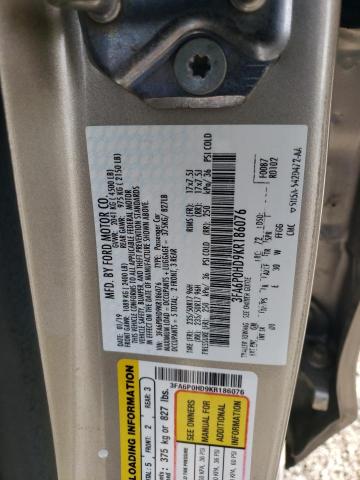 2019 FORD FUSION SE - 3FA6P0HD9KR186076