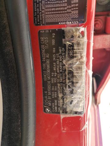 2004 BMW 325 I VIN: WBAEV33414KR28849 Lot: 61625914