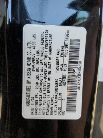 2005 Nissan 350Z Roadster VIN: JN1AZ36A35M754850 Lot: 62102754