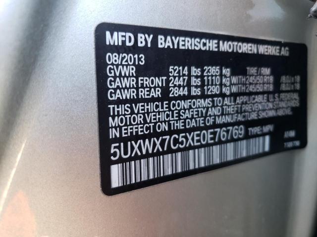 VIN 5UXWX7C5XE0E76769 2014 BMW X3, Xdrive35I no.13