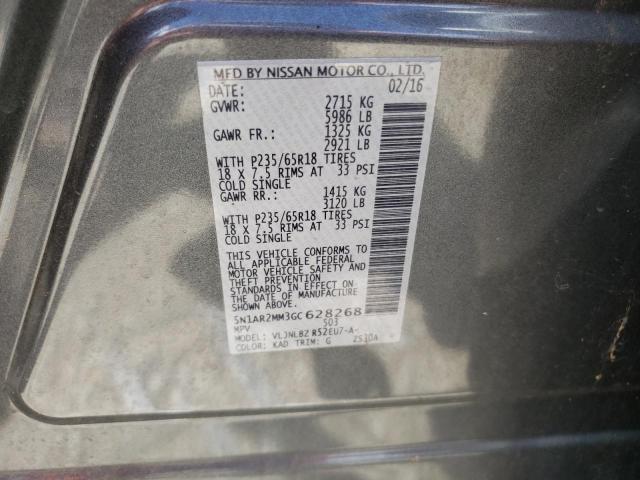 2016 Nissan Pathfinder S VIN: 5N1AR2MM3GC628268 Lot: 61587984