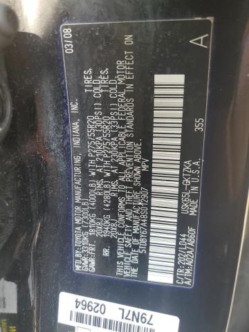 5TDBY67A48S012907 2008 Toyota Sequoia Platinum