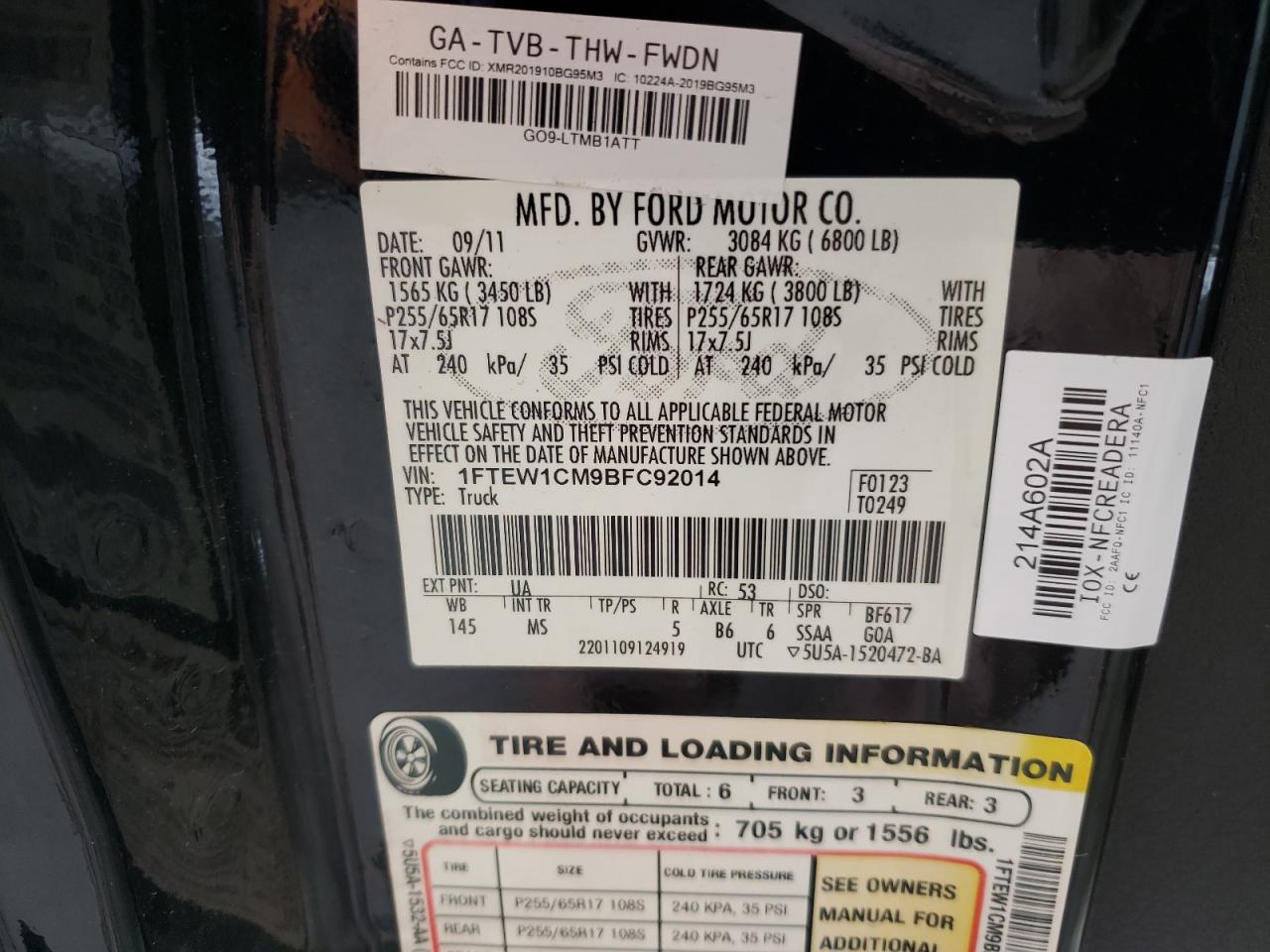 1FTEW1CM9BFC92014 2011 Ford F150 Supercrew