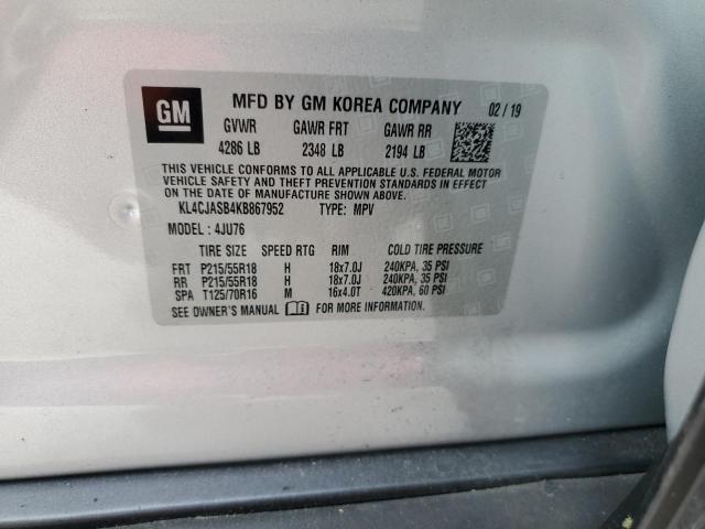 2019 Buick Encore Preferred VIN: KL4CJASB4KB867952 Lot: 62628714