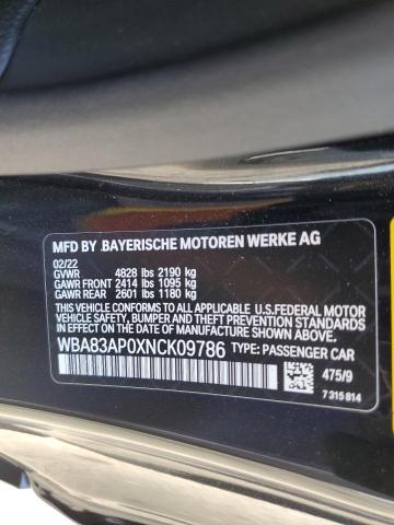 VIN WBA83AP0XNCK09786 2022 BMW 4 Series, M440I no.13