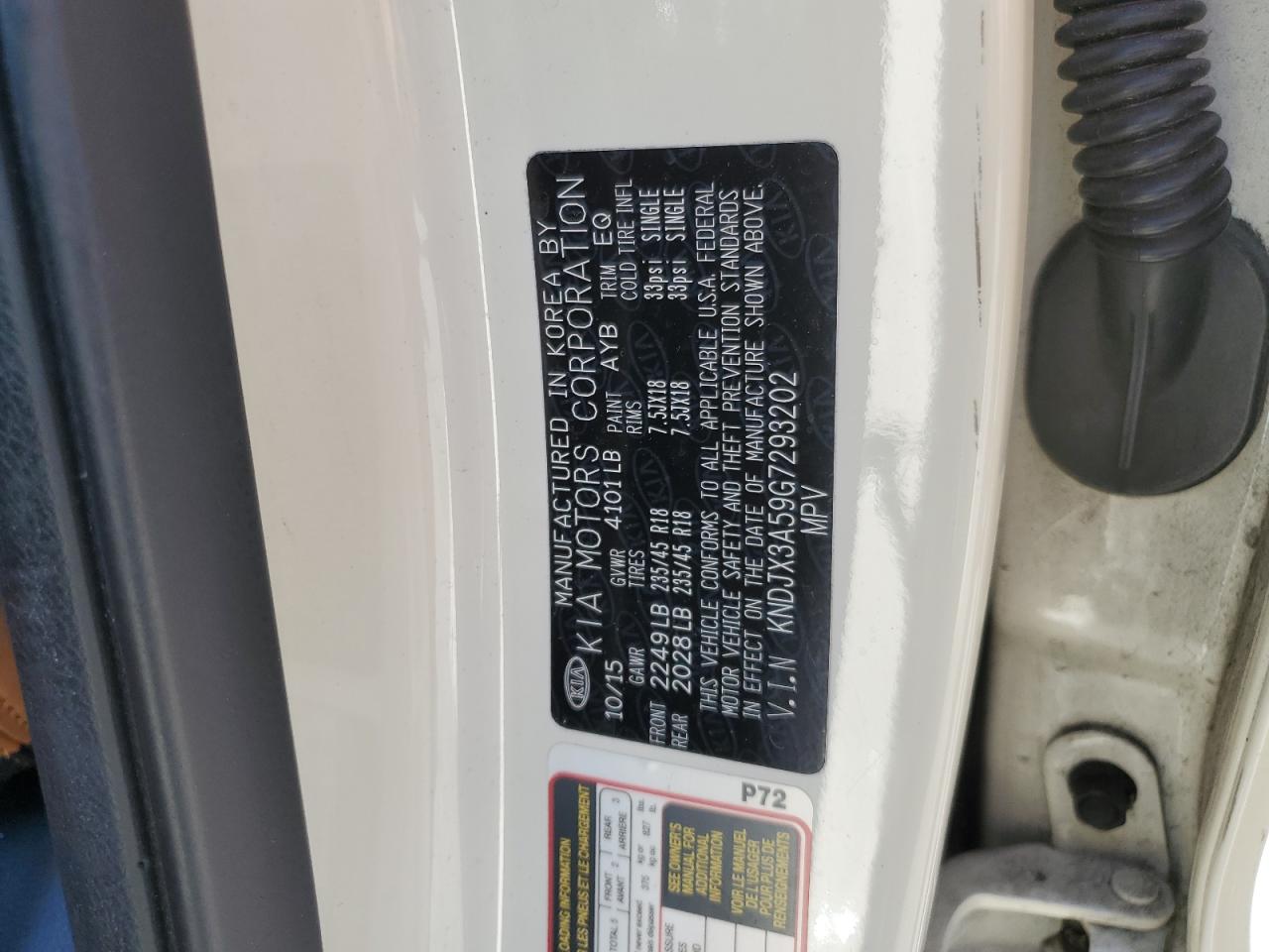 KNDJX3A59G7293202 2016 Kia Soul !