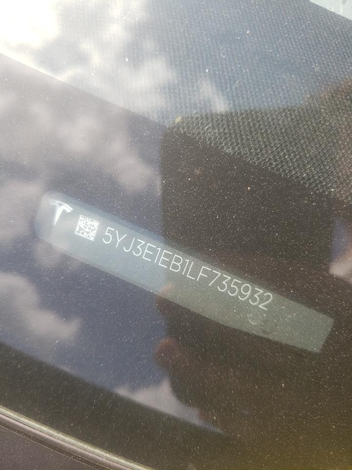 5YJ3E1EB1LF735932 2020 Tesla Model 3