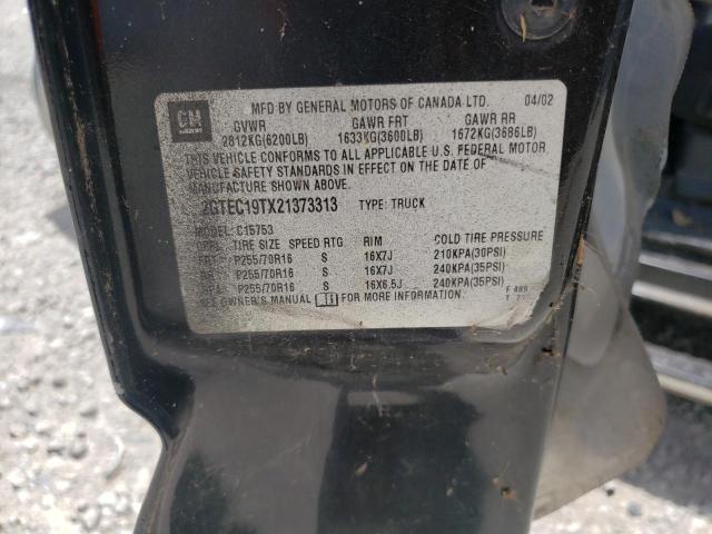 2002 GMC New Sierra C1500 VIN: 2GTEC19TX21373313 Lot: 63145944