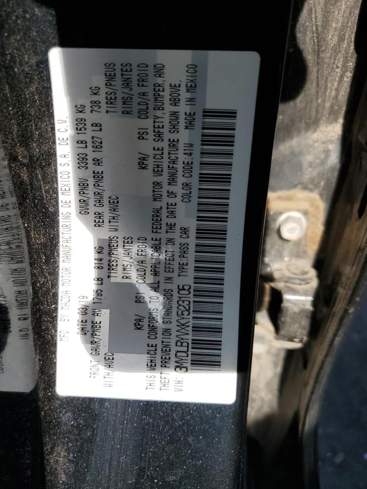 3MYDLBYVXKY523105 2019 Toyota Yaris L