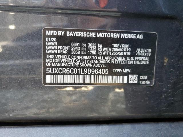 VIN 5UXCR6C01L9B96405 2020 BMW X5, Xdrive40I no.13