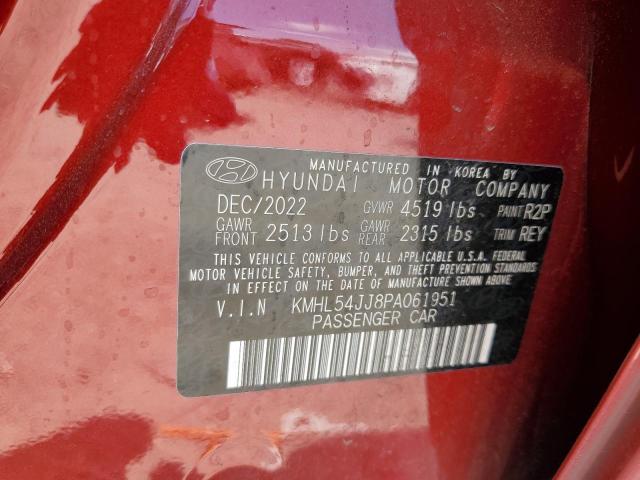 2023 Hyundai Sonata Hybrid VIN: KMHL54JJ8PA061951 Lot: 62325264