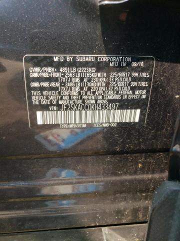 2019 SUBARU FORESTER JF2SKACC0KH433497