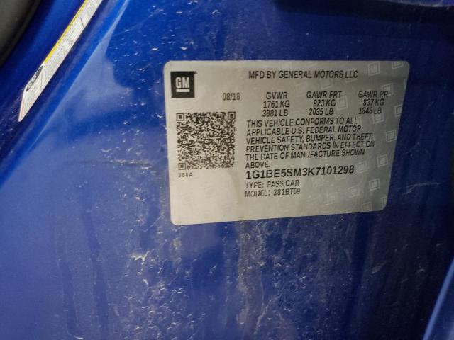 2019 CHEVROLET CRUZE LT - 1G1BE5SM3K7101298