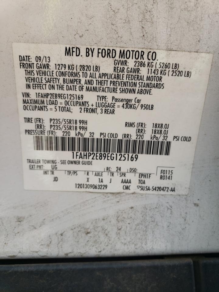 1FAHP2E89EG125169 2014 Ford Taurus Sel