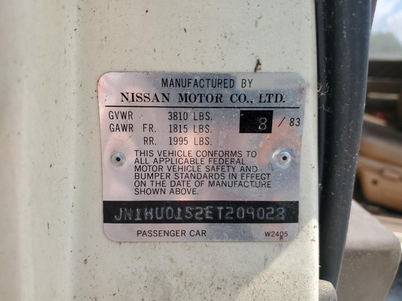 JN1HU01S2ET209028 1984 Datsun Maxima