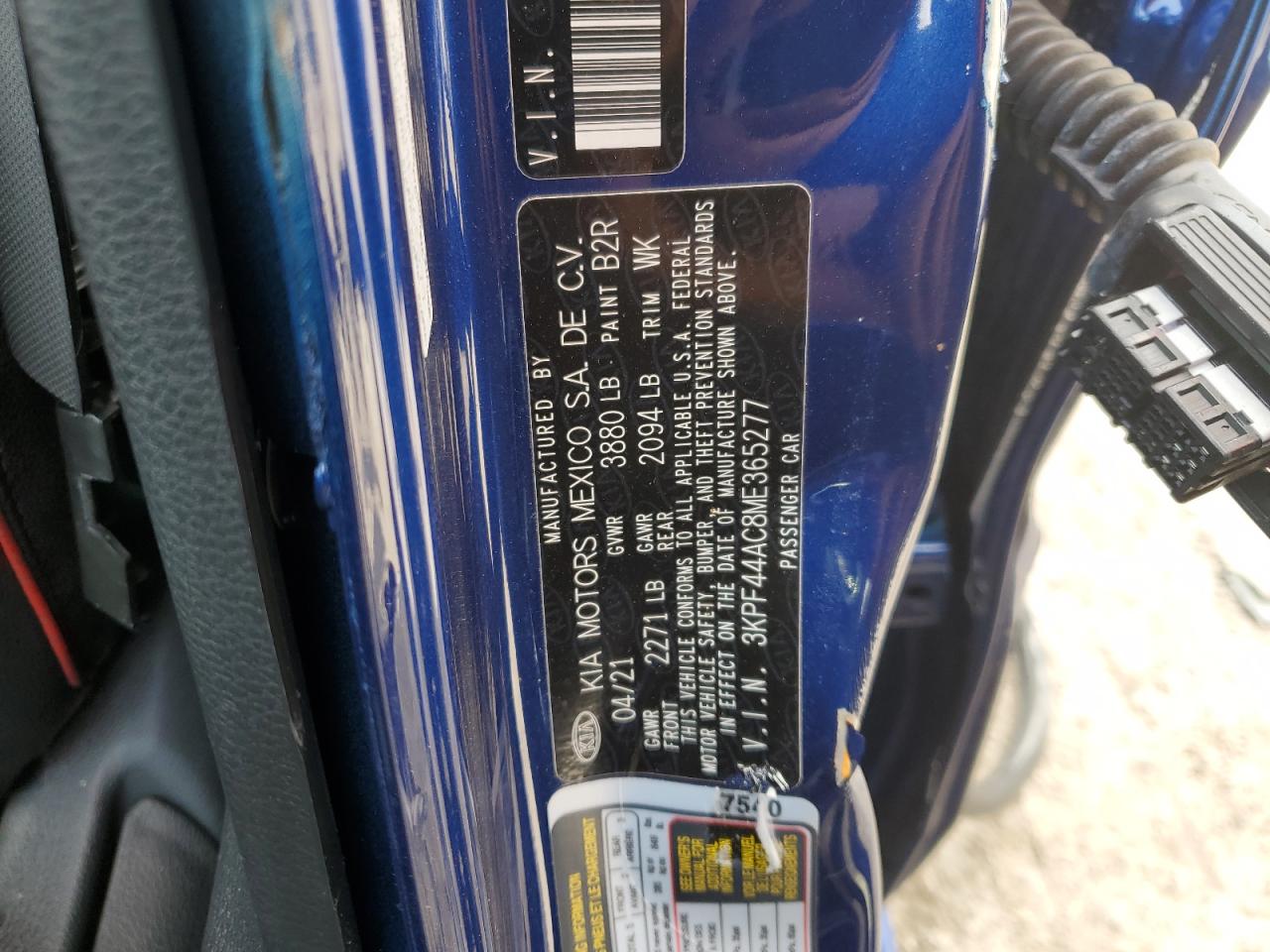 3KPF44AC8ME365277 2021 Kia Forte Gt