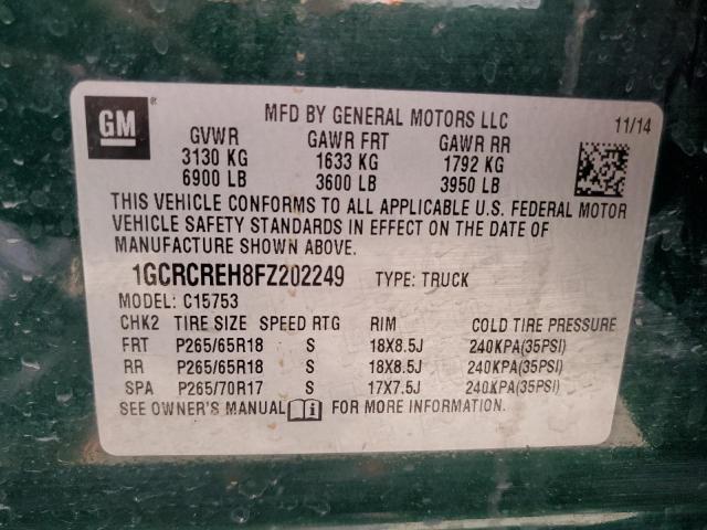 2015 CHEVROLET SILV1500 2 - 1GCRCREH8FZ202249