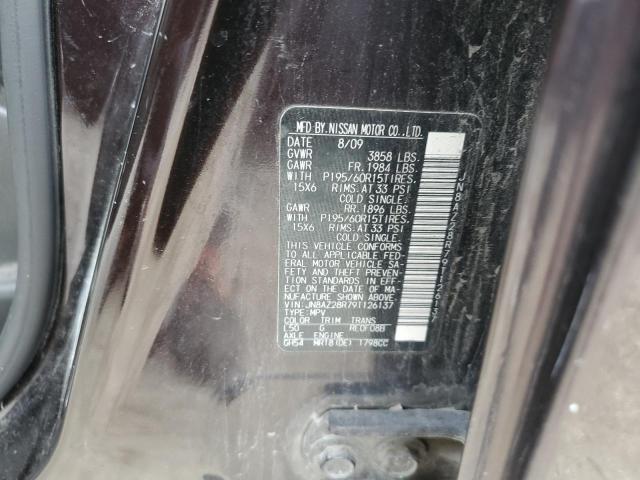 2009 Nissan Cube Base VIN: JN8AZ28R79T126137 Lot: 61518414