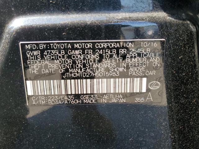 2017 Lexus Is 300 VIN: JTHCM1D27H5015983 Lot: 61768974