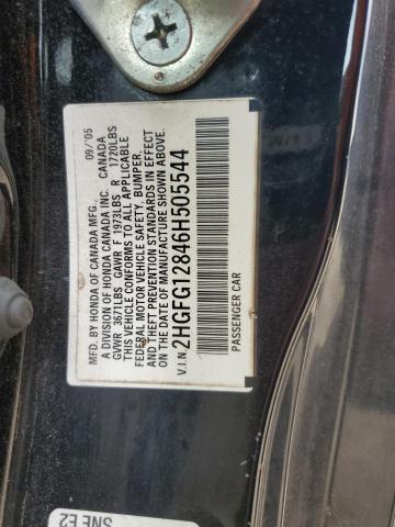 2HGFG12846H505544 2006 Honda Civic Ex