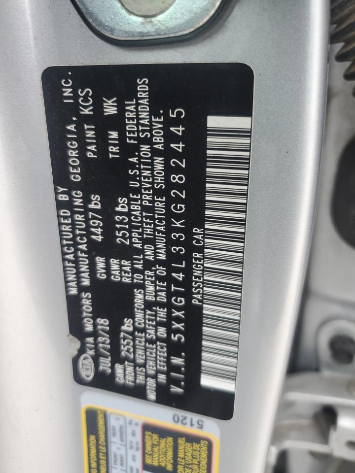 5XXGT4L33KG282445 2019 Kia Optima Lx