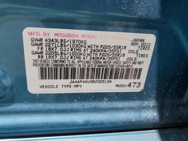 2011 Mitsubishi Outlander Sport Se VIN: JA4AP4AU9BZ005134 Lot: 61928374