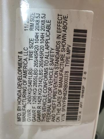 2024 HONDA PASSPORT B - 5FNYF8H82RB000378