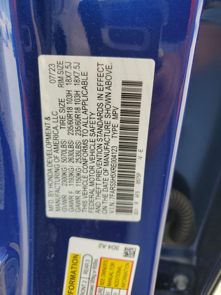 7FARS5H5XRE004123 HONDA CRV 2024