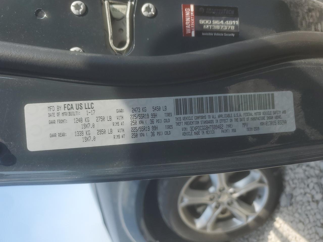 3C4PDCGG8HT599462 2017 Dodge Journey Crossroad