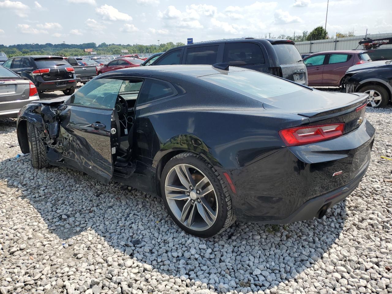 CHEVROLET CAMARO LT 2017 black coupe gas 1G1FB1RS3H0202074 photo #3